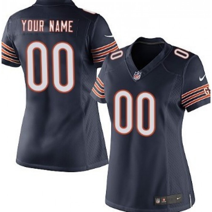 Women's Nike Chicago Bears Customized Blue Limited Jersey