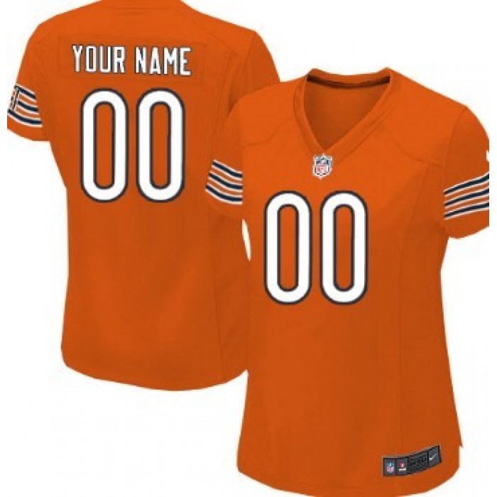 Women's Nike Chicago Bears Customized Orange Limited Jersey