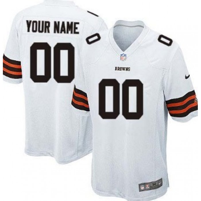 Kid's Nike Cleveland Browns Customized White Limited Jersey