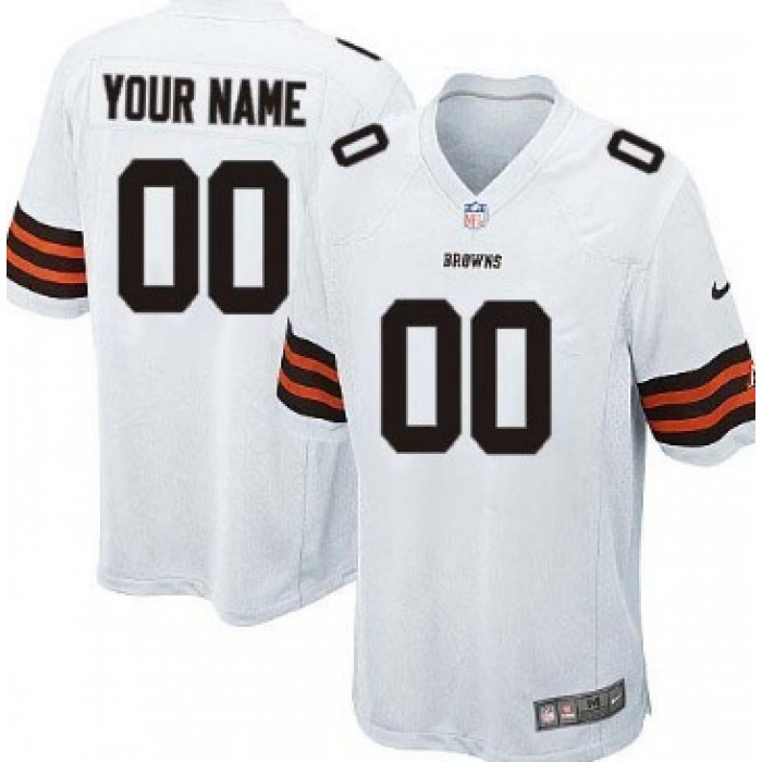 Kid's Nike Cleveland Browns Customized White Game Jersey