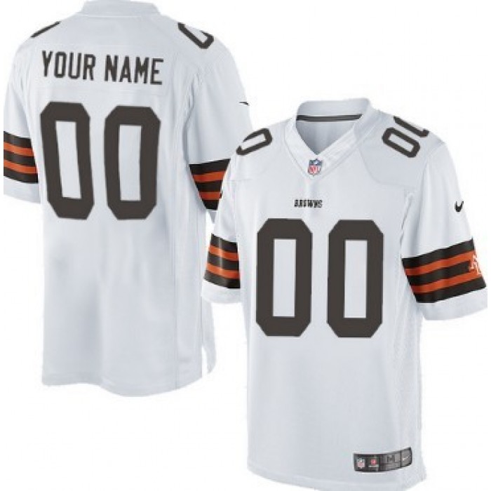Men's Nike Cleveland Browns Customized White Limited Jersey