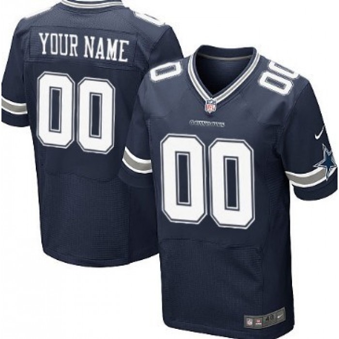 Men's Nike Dallas Cowboys Customized Blue Elite Jersey
