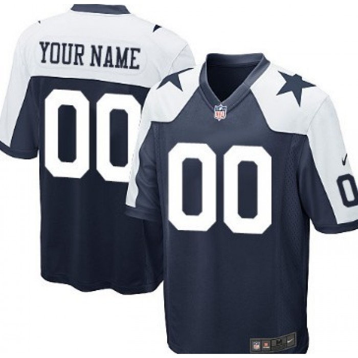 Kid's Nike Dallas Cowboys Customized Blue Thanksgiving Game Jersey