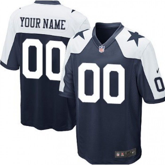 Kid's Nike Dallas Cowboys Customized Blue Thanksgiving Limited Jersey