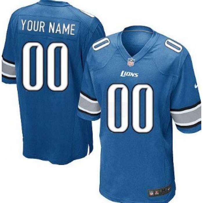 Kid's Nike Detroit Lions Customized Navy Blue Limited Jersey