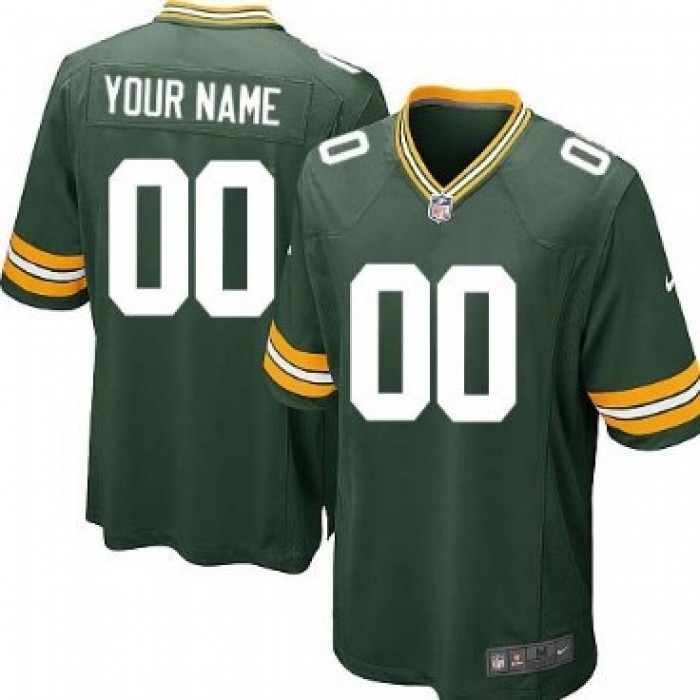 Kid's Nike Green Bay Packers Customized Green Game Jersey