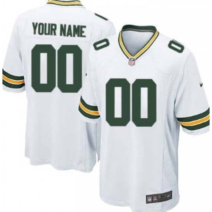 Kid's Nike Green Bay Packers Customized White Game Jersey