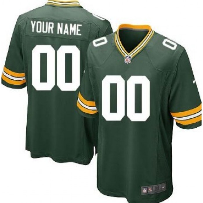 Kid's Nike Green Bay Packers Customized Green Limited Jersey