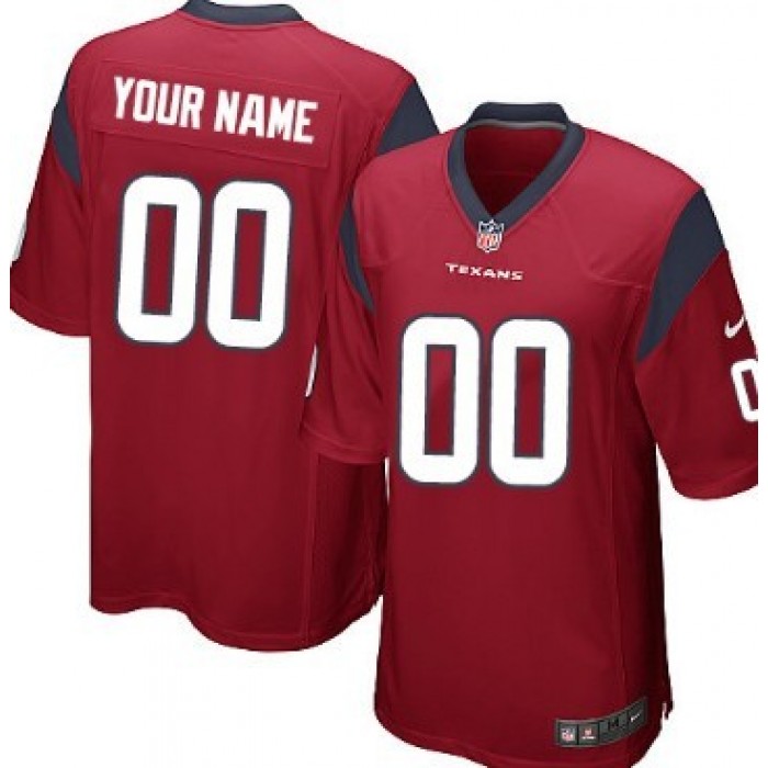 Kid's Nike Houston Texans Customized Red Limited Jersey