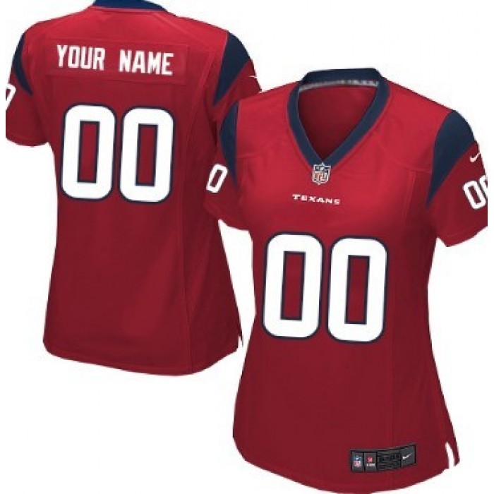 Women's Nike Houston Texans Customized Red Game Jersey