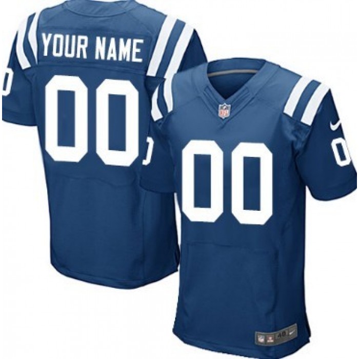 Men's Nike Indianapolis Colts Customized Blue Elite Jersey