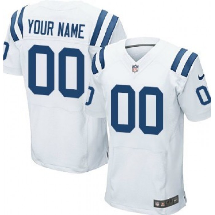 Men's Nike Indianapolis Colts Customized White Elite Jersey
