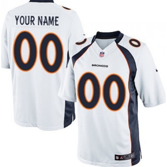 Men's Nike Denver Broncos Customized White Limited Jersey