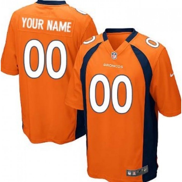 Kid's Nike Denver Broncos Customized Orange Game Jersey