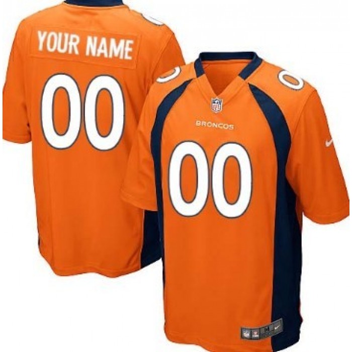 Kid's Nike Denver Broncos Customized Orange Limited Jersey