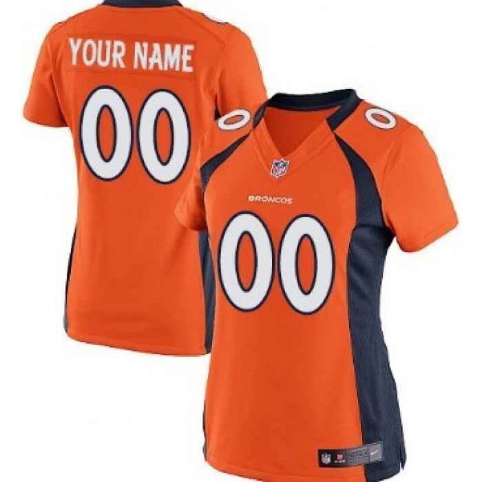 Women's Nike Denver Broncos Customized Orange Limited Jersey