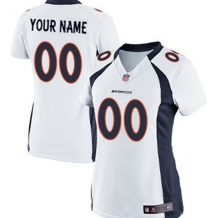 Women's Nike Denver Broncos Customized White Limited Jersey