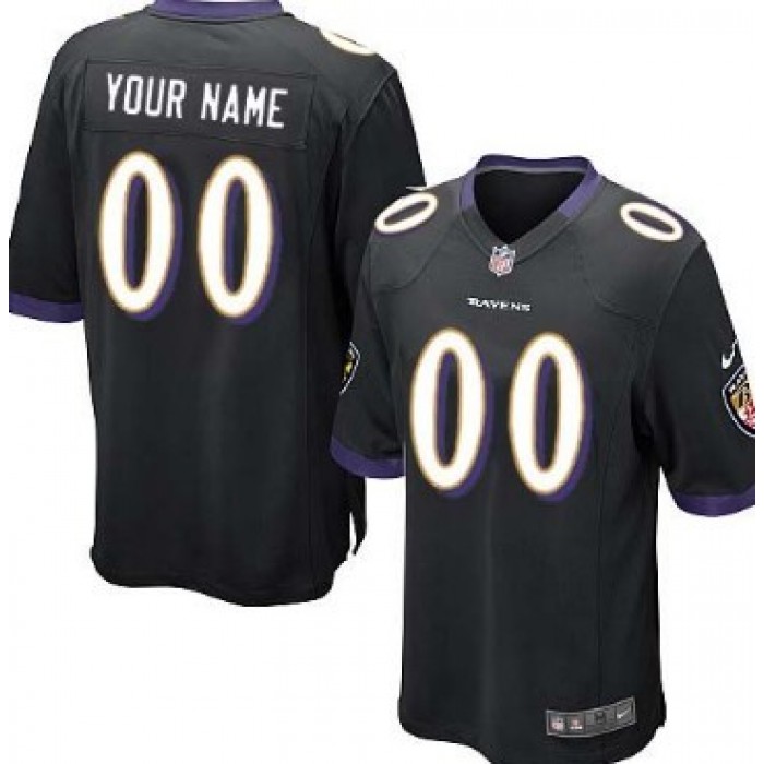 Kid's Nike Baltimore Ravens Customized Black Limited Jersey