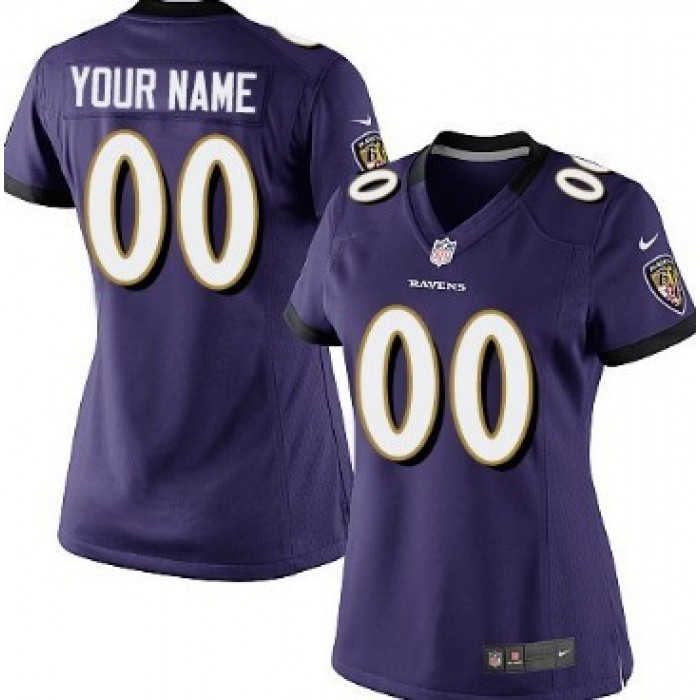 Women's Nike Baltimore Ravens Customized Purple Limited Jersey