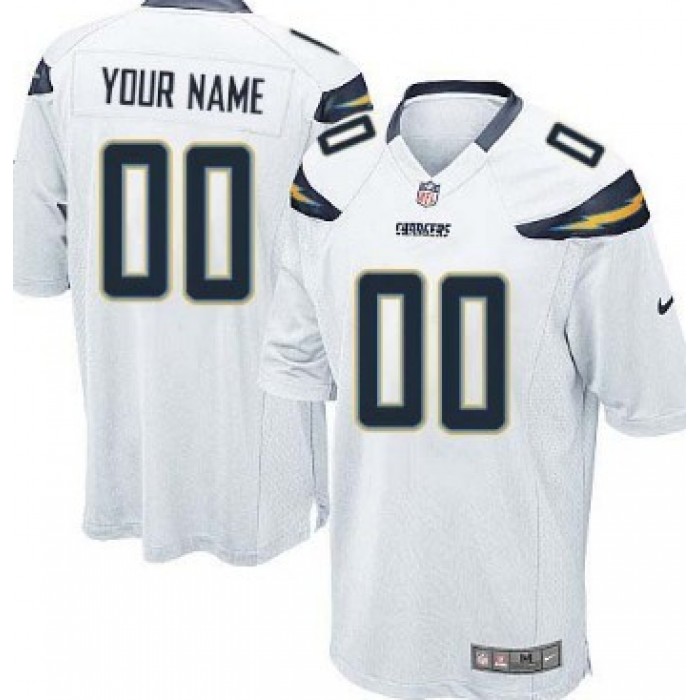 Kid's Nike San Diego Chargers Customized White Game Jersey