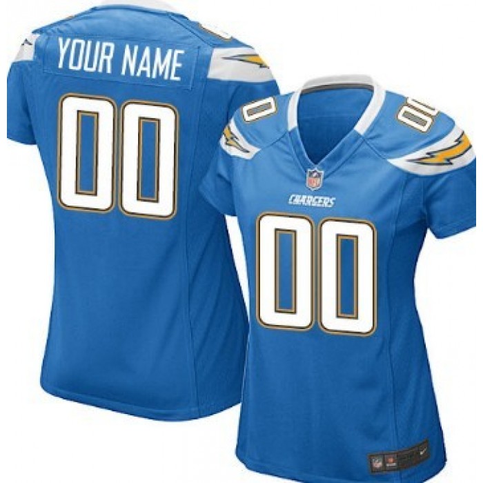 Women's Nike San Diego Chargers Customized Light Blue Game Jersey