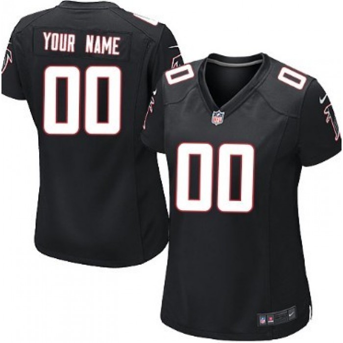 Women's Nike Atlanta Falcons Customized Black Limited Jersey