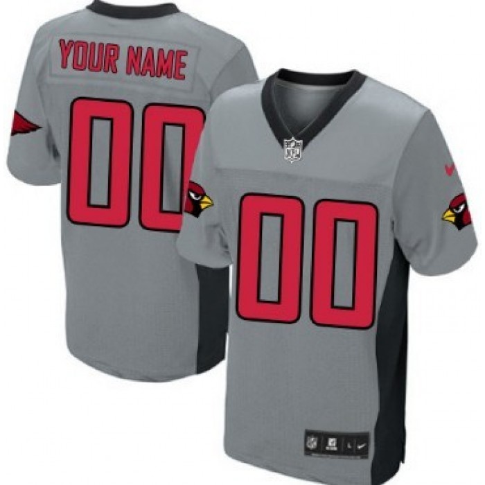 Men's Nike Arizona Cardinals Customized Gray Shadow Elite Jersey