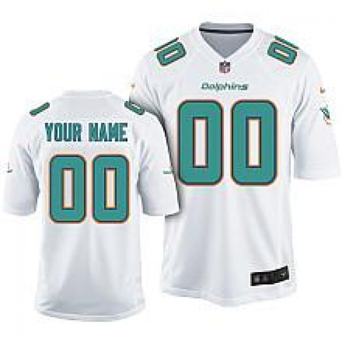 Men's Nike Miami Dolphins Customized 2013 White Game Jersey