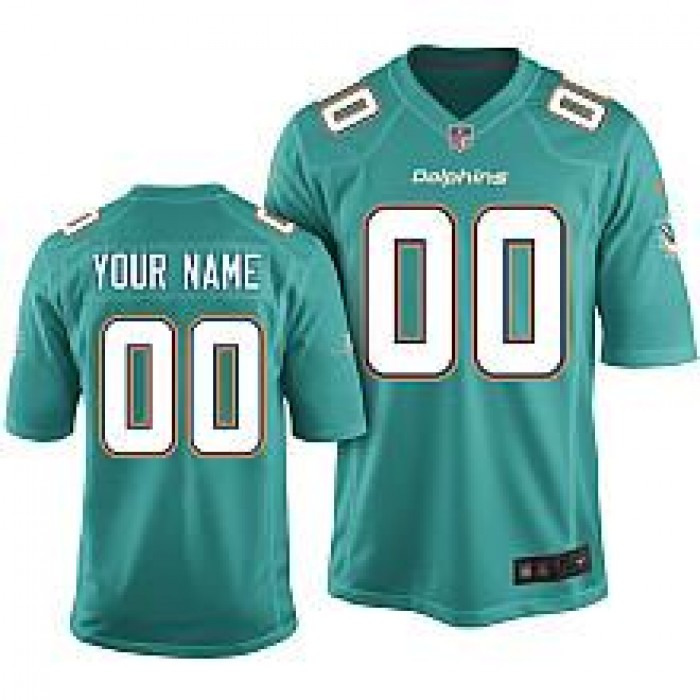 Kid's Nike Miami Dolphins Customized 2013 Green Game Jersey