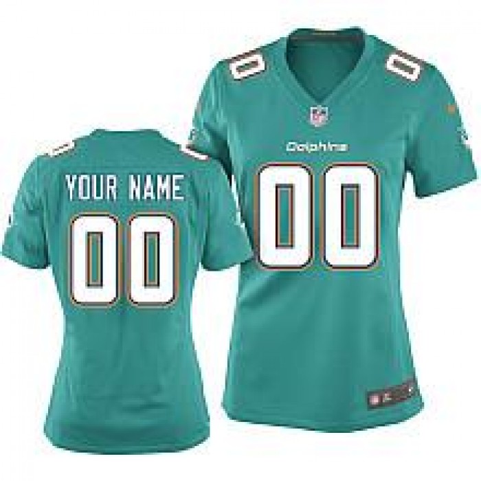 Women's Nike Miami Dolphins Customized 2013 Green Limited Jersey