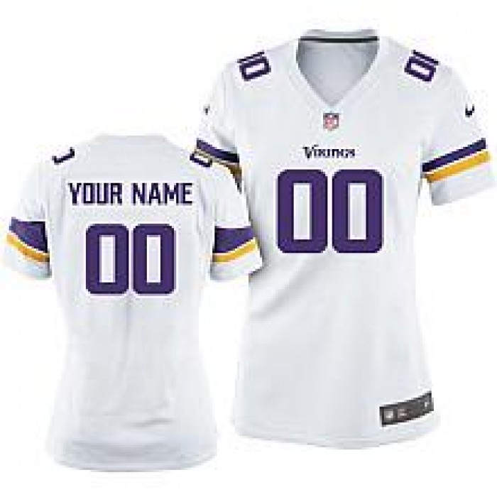 Women's Nike Minnesota Vikings Customized White Limited Jersey