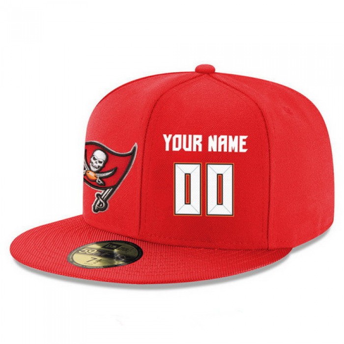 Tampa Bay Buccaneers Custom Snapback Cap NFL Player Red with White Number Stitched Hat