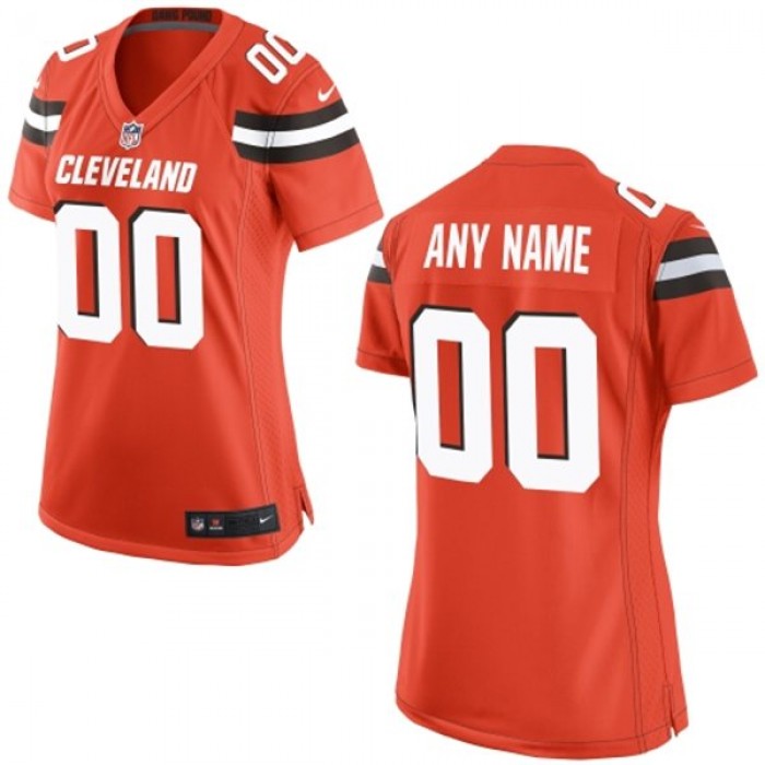 Women's Nike Cleveland Browns Customized 2015 Orange Limited Jersey
