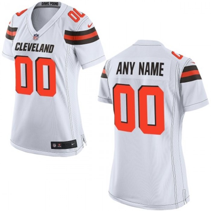 Women's Nike Cleveland Browns Customized 2015 White Limited Jersey