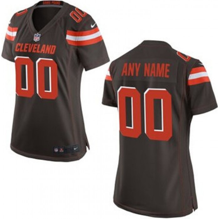 Women's Nike Cleveland Browns Customized 2015 Brown Limited Jersey