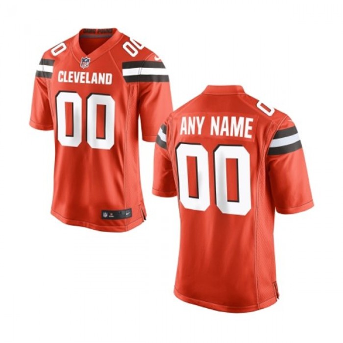 Kid's Nike Cleveland Browns Customized 2015 Orange Game Jersey