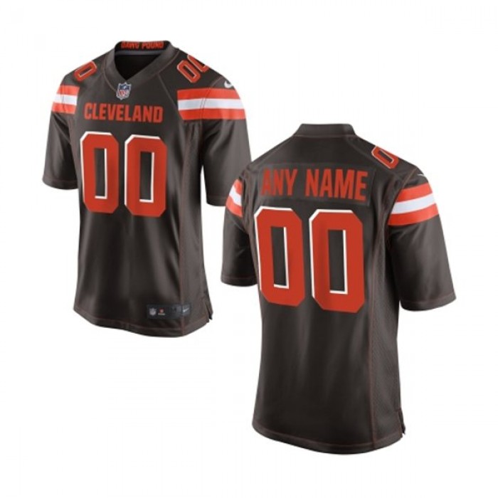 Kid's Nike Cleveland Browns Customized 2015 Brown Game Jersey