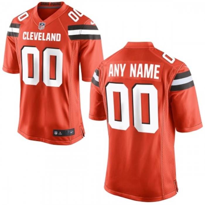 Men's Nike Cleveland Browns Customized 2015 Orange Game Jersey