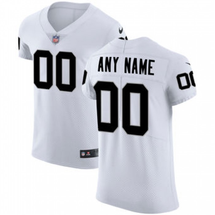 Men's Oakland Raiders Nike White Vapor Untouchable Custom Elite Jersey
