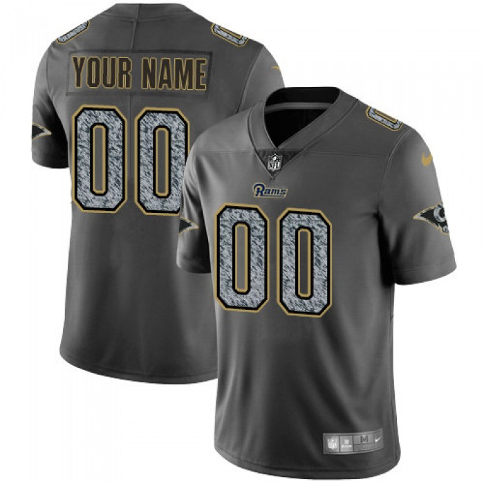 Youth Nike Los Angeles Rams Customized Gray Static Vapor Untouchable Jersey