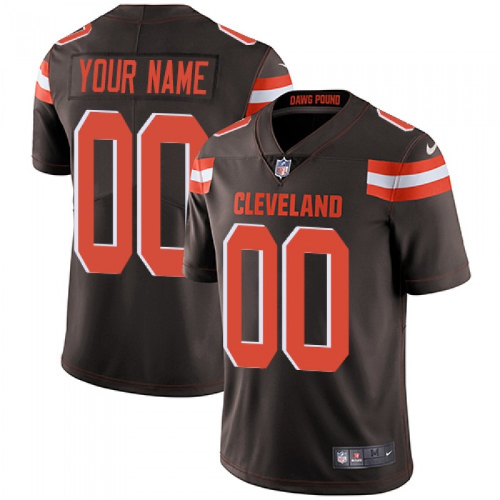 Men's Nike Cleveland Browns Brown Customized Vapor Untouchable Player Limited Jersey