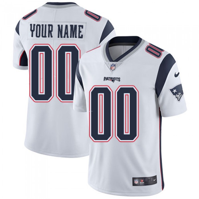 Men's Nike New England Patriots White Customized Vapor Untouchable Player Limited Jersey