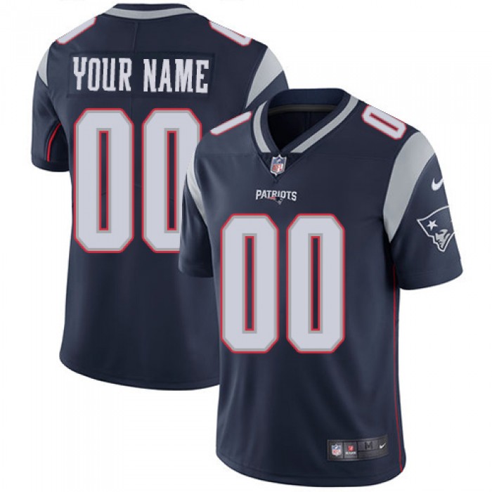 Men's Nike New England Patriots Navy Customized Vapor Untouchable Player Limited Jersey