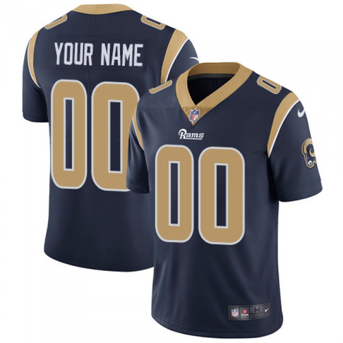 Men's Nike Los Angeles Rams Navy Customized Vapor Untouchable Player Limited Jersey