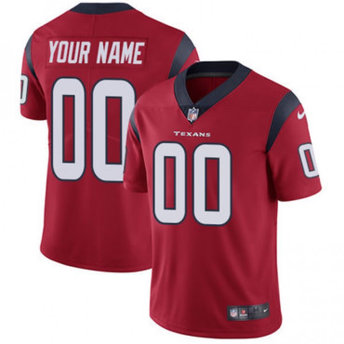 Men's Nike Houston Texans Red Customized Vapor Untouchable Player Limited Jersey