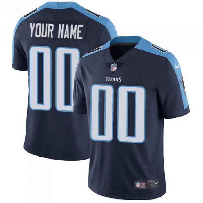 Men's Nike Tennessee Titans Navy Customized Vapor Untouchable Player Limited Jersey