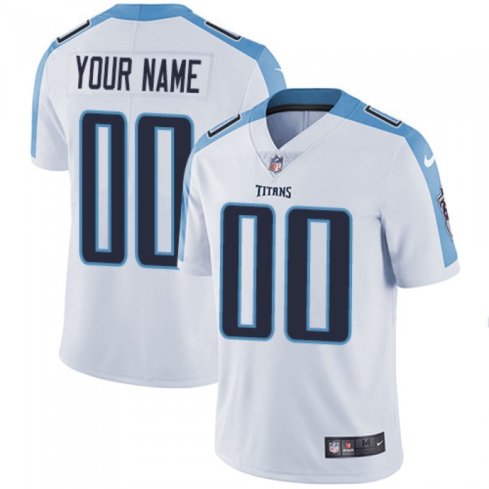 Men's Nike Tennessee Titans White Customized Vapor Untouchable Player Limited Jersey