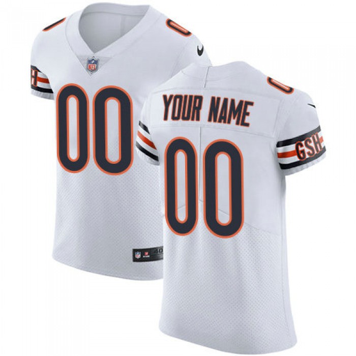 Men's Nike Chicago Bears Customized White Vapor Untouchable Custom Elite NFL Jersey
