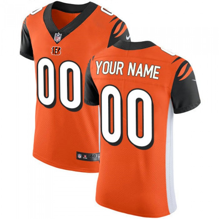 Men's Nike Cincinnati Bengals Customized Orange Alternate Vapor Untouchable Custom Elite NFL Jersey