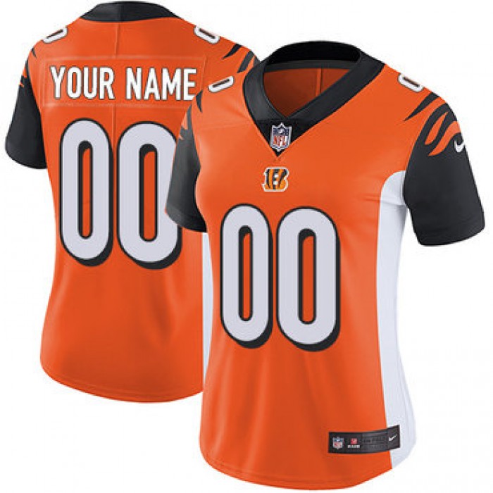 Women's Nike Cincinnati Bengals Orange Customized Vapor Untouchable Player Limited Jersey